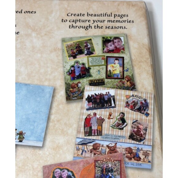12x12 Seasonal Scrapbook Album Kit w/ Stickers Pages Protectors Memory Book - Picture 7 of 10